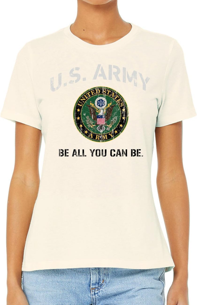Armed Forces Gear Army Ladies Vintage T-Shirt (Natural)