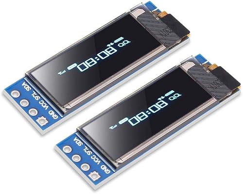 Miniatura 2 de 2 unids 0.91 OLED I2C módulo de pantalla IIC 0.91 pulgadas I2C SSD1306 LED DC módulo azul I2C LCD 128x32 controlador de pantalla compatible con OLED