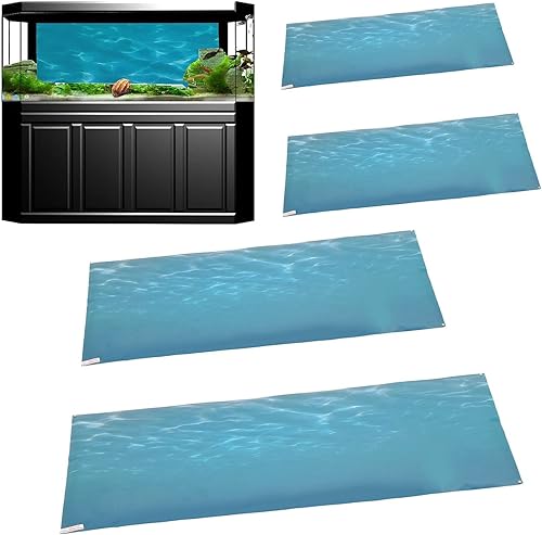 Miniatura 3 de Póster de acuario, adhesivo autoadhesivo 3D de fondo de pecera, calcomanía de acuario de PVC para pecera decorativa (24.0 x 16.1 in)