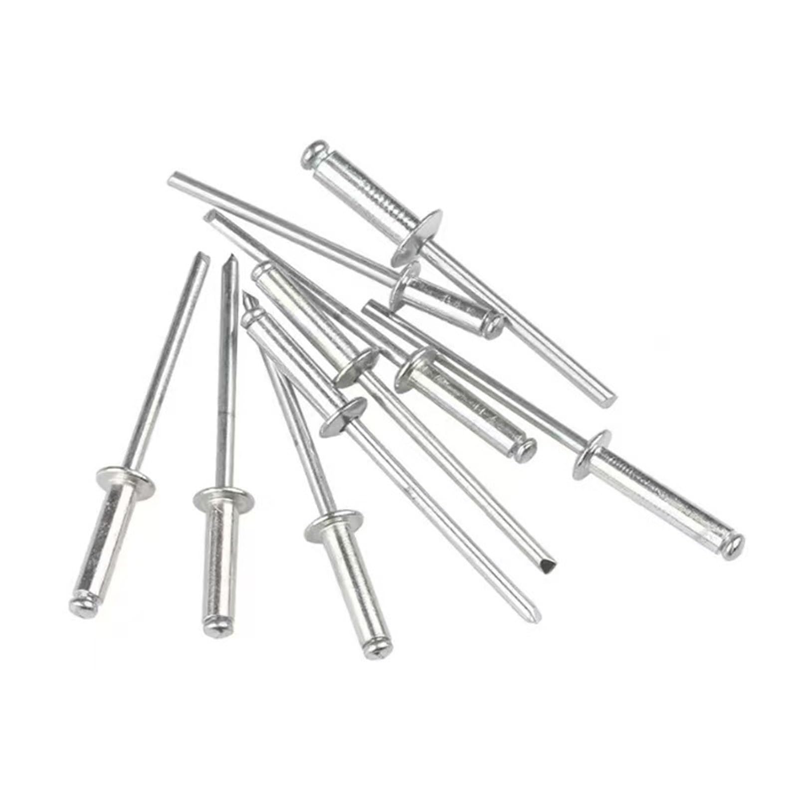 Rivet 120PCS Riveter Fasteners Sets Pop Rivets Assortment Kit Furniture Dome Head Blind Rivet Nut Tools