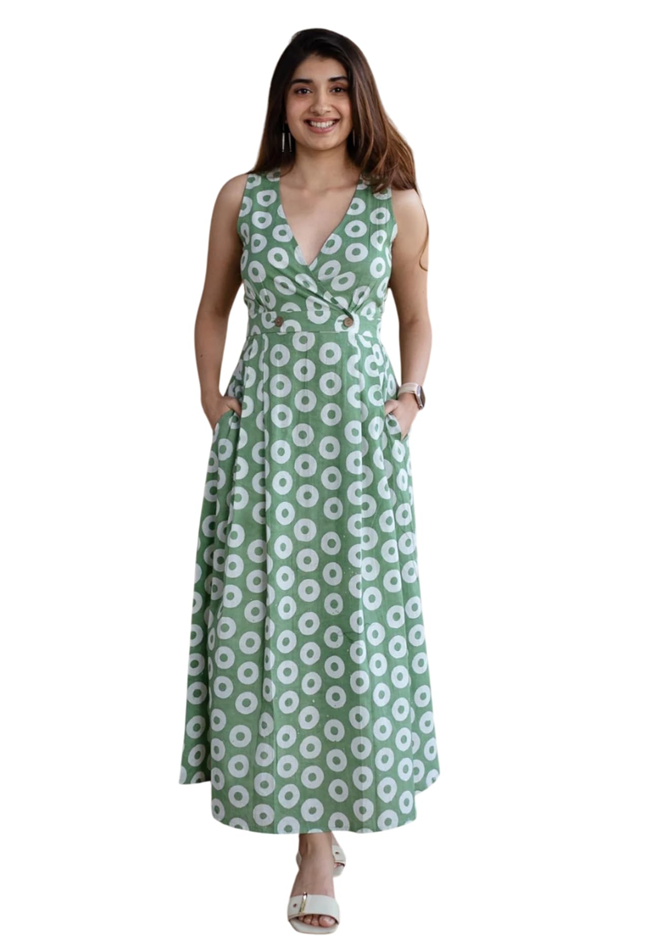 Fabnex Gown For Women | Women Kurta | Women Gown | Women One Piece | Women One Piece Gown | Women Gown One Piece | Women One Piece Gown For Women (K-111) (In, Alpha, L, Regular, Green)