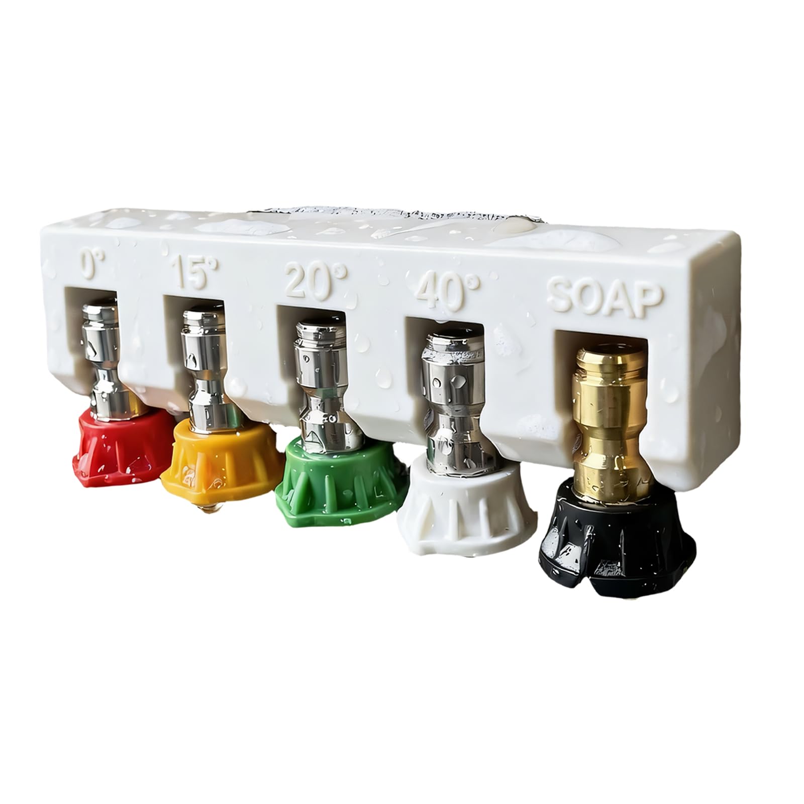 Alloneslife White Easy Assembly Storage For High Pressure Nozzles Keeps Tools Tidy And Accessible High Pressure Washer Nozzle Holder