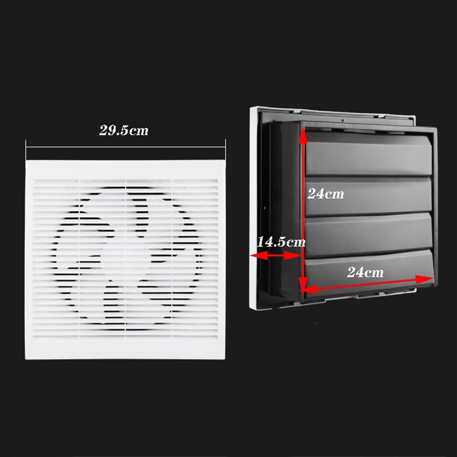Ventilación Extractor 8 pulgadas 43 dB 360 m3/h Baño Inodoro Garaje Ventana