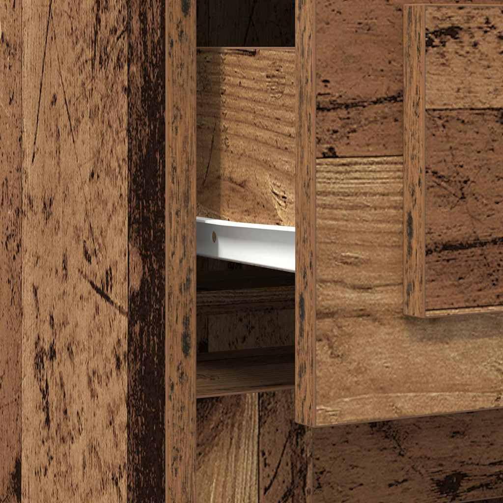 Scrivania legno vecchio in legno ingegnerizzato 50 x 115 x 75 cm con cassetto, mobile lavoro per studio ufficio casa smartworking, tavolo scrittoio pc gaming salvaspazio