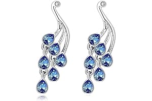 Women's Earrings Stud Earrings for Women Czech Drill Leaf Pear Cut Statement Dainty Daily