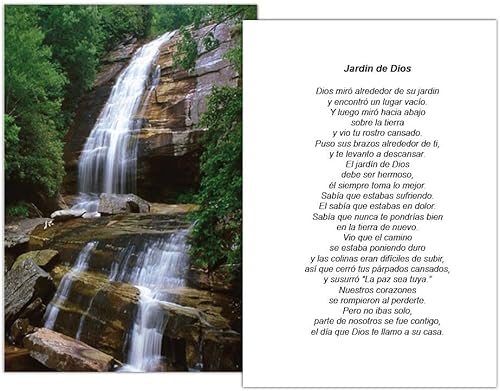 Tarjetas Funerales De Recordatorio 50 tarjetas FPC1010ES Cascada