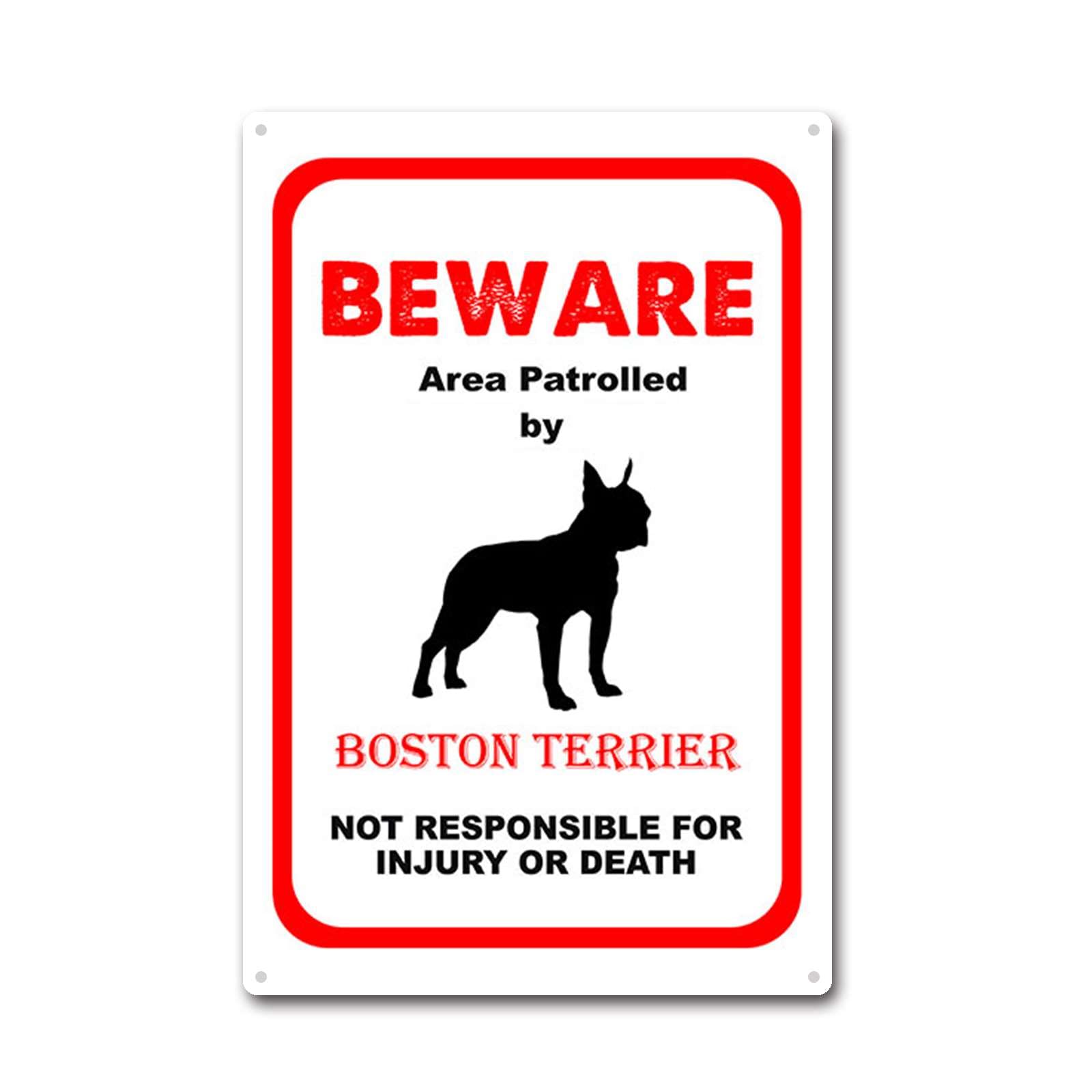 Targa In Alluminio 'Beware Area Patrolled By Chihuahua' – Divertente Cartello Per Garage, Bar, Casa, 20x30 Cm, Impermeabile