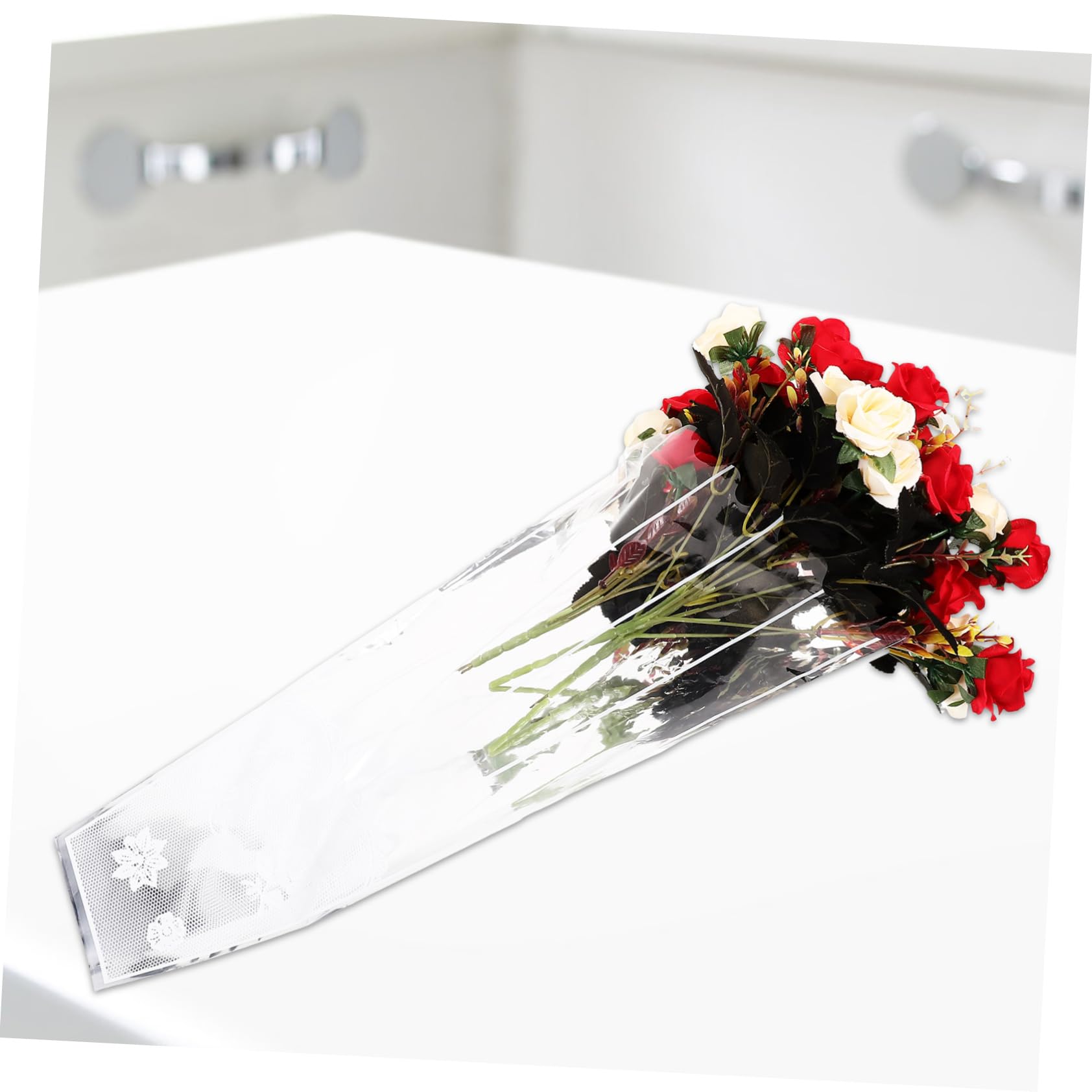 300 bolsas de embalaje de flores con mangas de ramo de rosas con envoltura floral para arreglos, bolsa de flores individuales, material de embalaje, bolsa de ramo