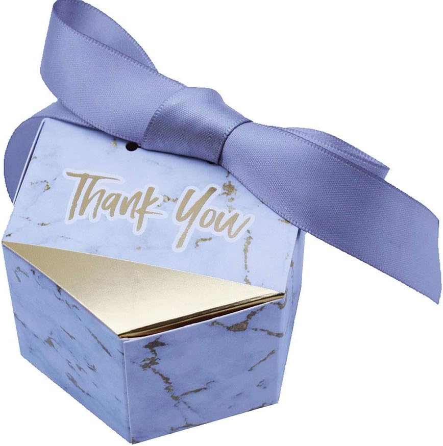 Creative Marble Wedding Candy Box Wedding Party Supplies Gift Boxes Baby Shower Favors Chocolate Packing Box Bag (Silver, 100pcs)