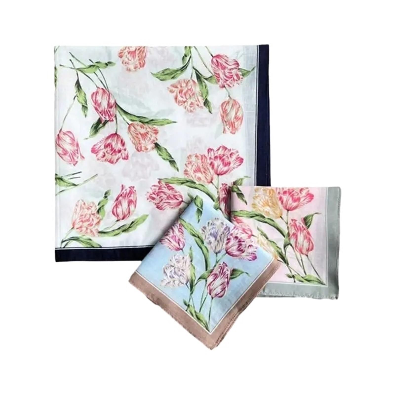 45x45cm Mädchen Frauen Gedruckt Taschentücher Bunte Tasche Blumenmuster Quadratische Hijab for Frau Stofftaschentücher(36PCS-F)