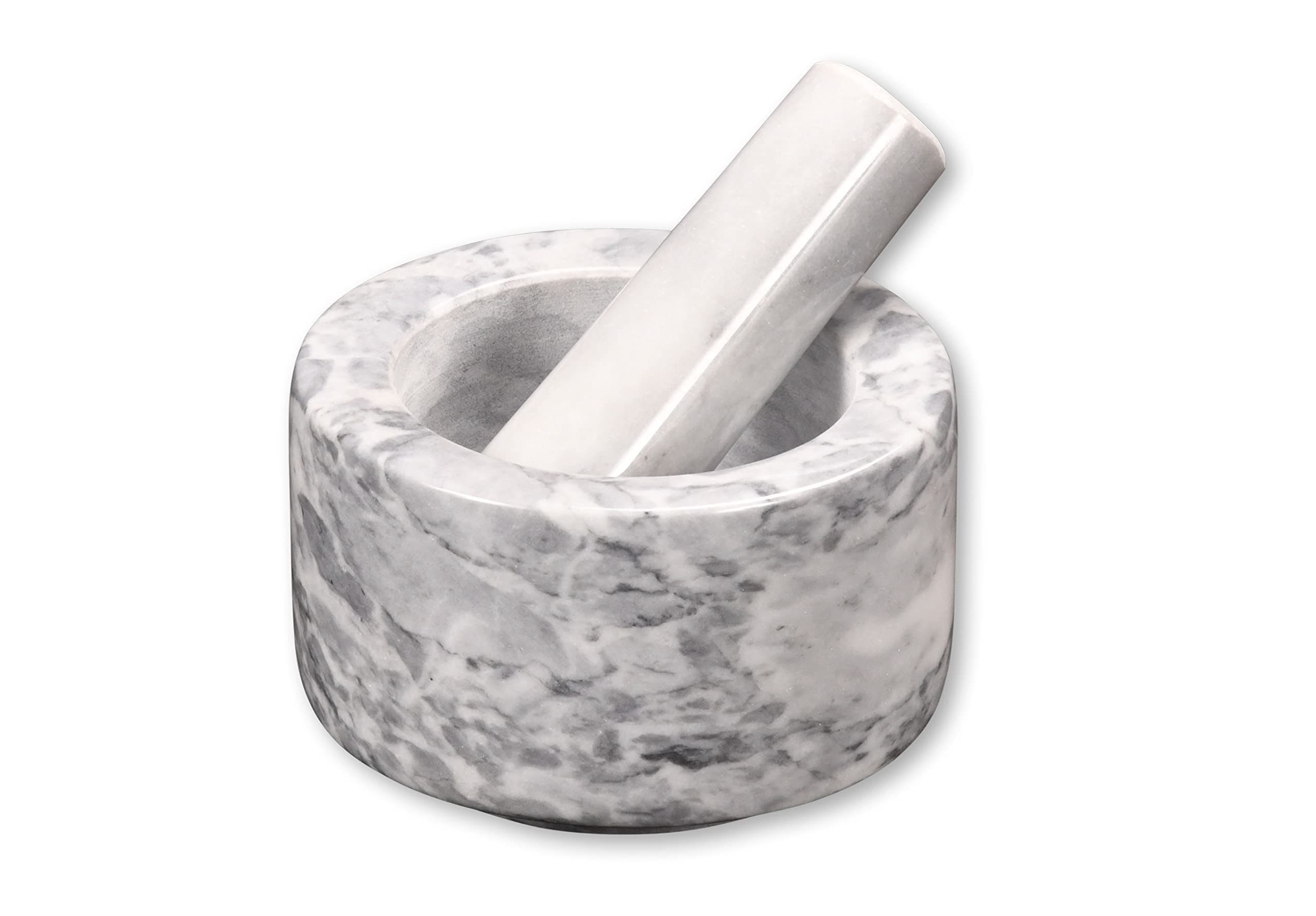 Kesper Mortar, material: marble, dimensions: diameter 13 cm, height: 8 cm, colour: white polished, 71505