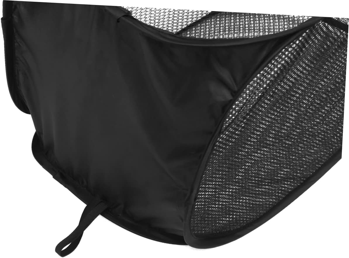 2pcs Sturdy Mesh Laundry Hamper Handles Black Stackable Basket for and Girls Travel