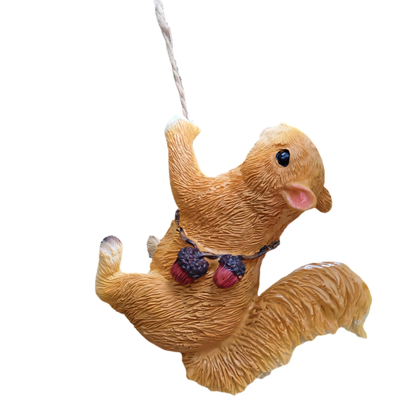 OSNIYAW Weather Resistant Climbing Squirrel Monkey Resin Sculpture Statue for Planter Garden Balcony Patios Yard Lawns Decoration Resin Garden Animal Figurine