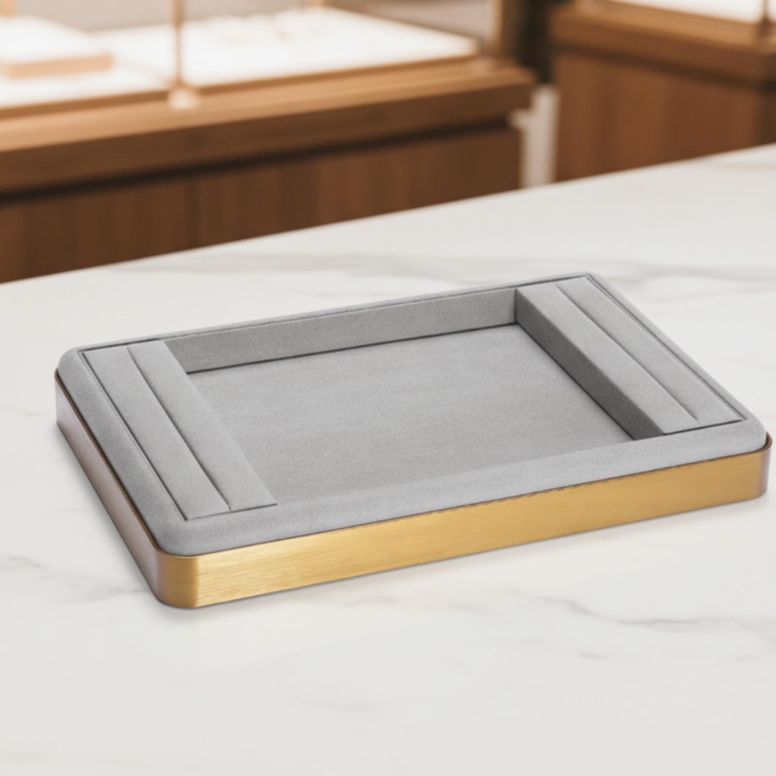 Plateau à Bijoux avec Cadre Doré Élégant, style to 1
