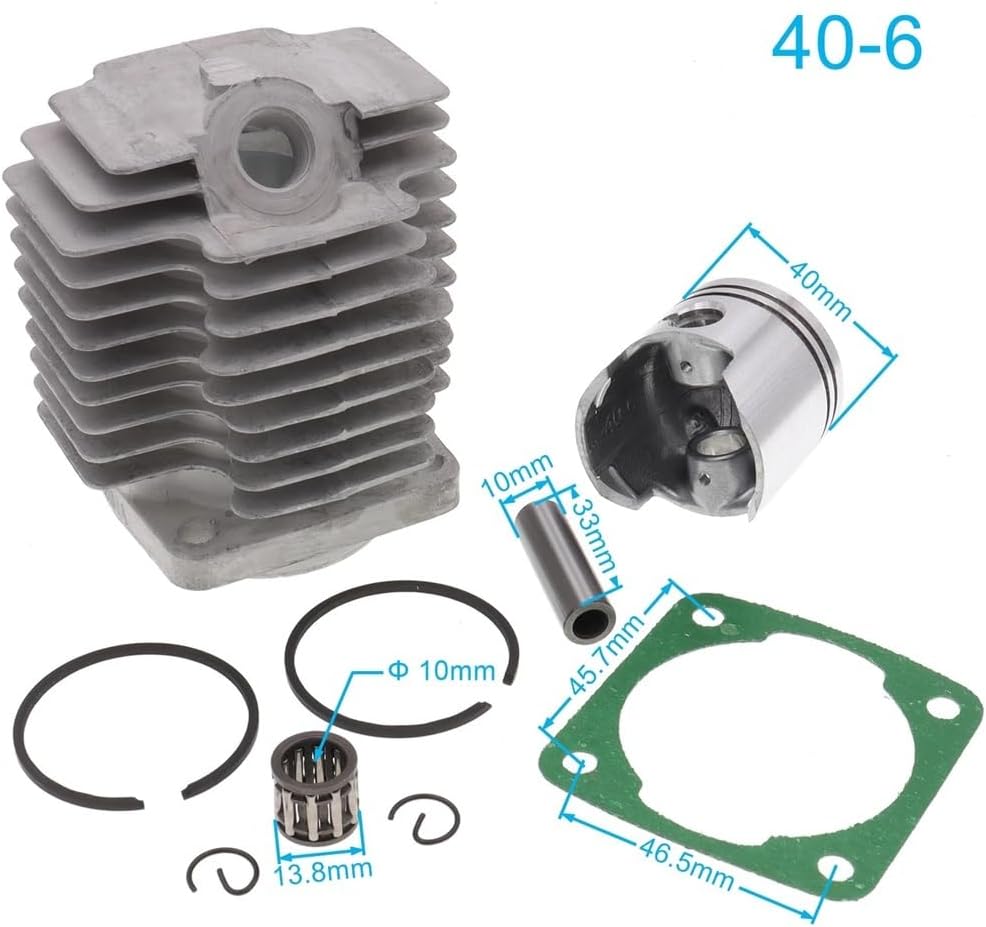 1 Set 40-6 44-6 Cylinder Head Piston Gasket Kit For 2 Stroke 47cc 49cc Moto Go Kart Pocket Bike ATV Quad(40-6)