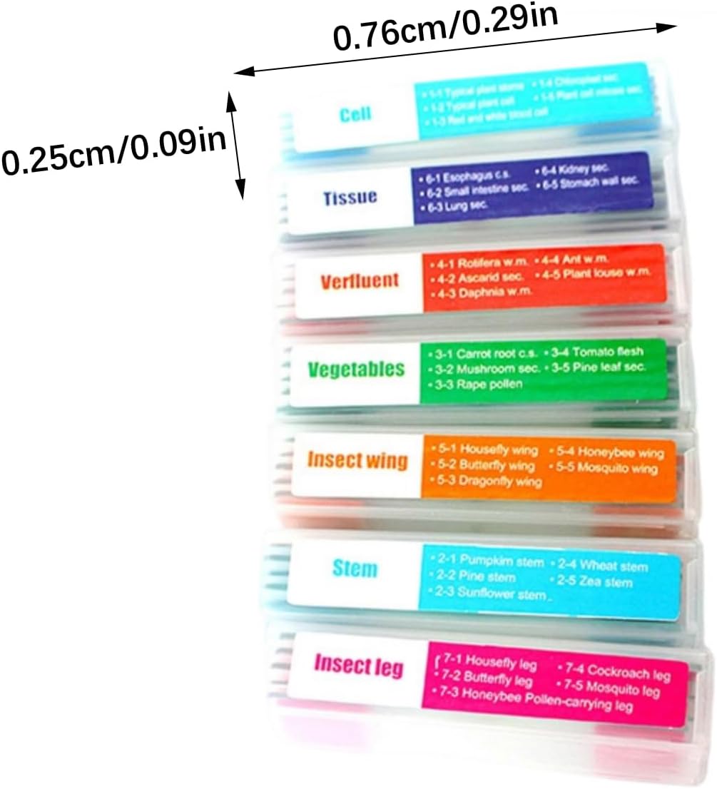 Multipurpose Biology Collection 35pcs Seven Types Glass Slides 7 Type for Microscopy Enthusiasts & Educators Biological Slides