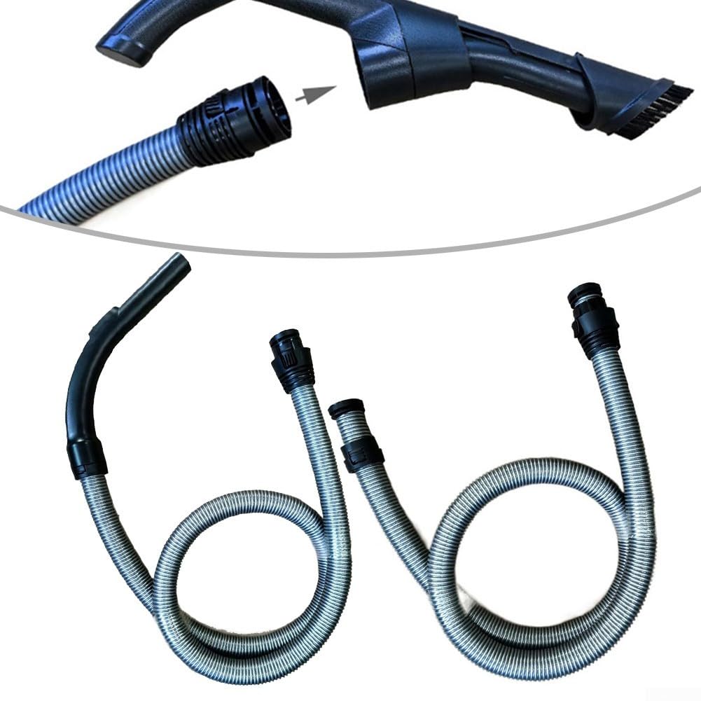 Tubo flessibile da 2 metri con manico per aspirapolvere Miele per aspirapolvere C1 Junior Ecoline, C2 & S Series, diametro 38 mm, con tubo girevole e regolazione variabile di aspirazione (tubo +