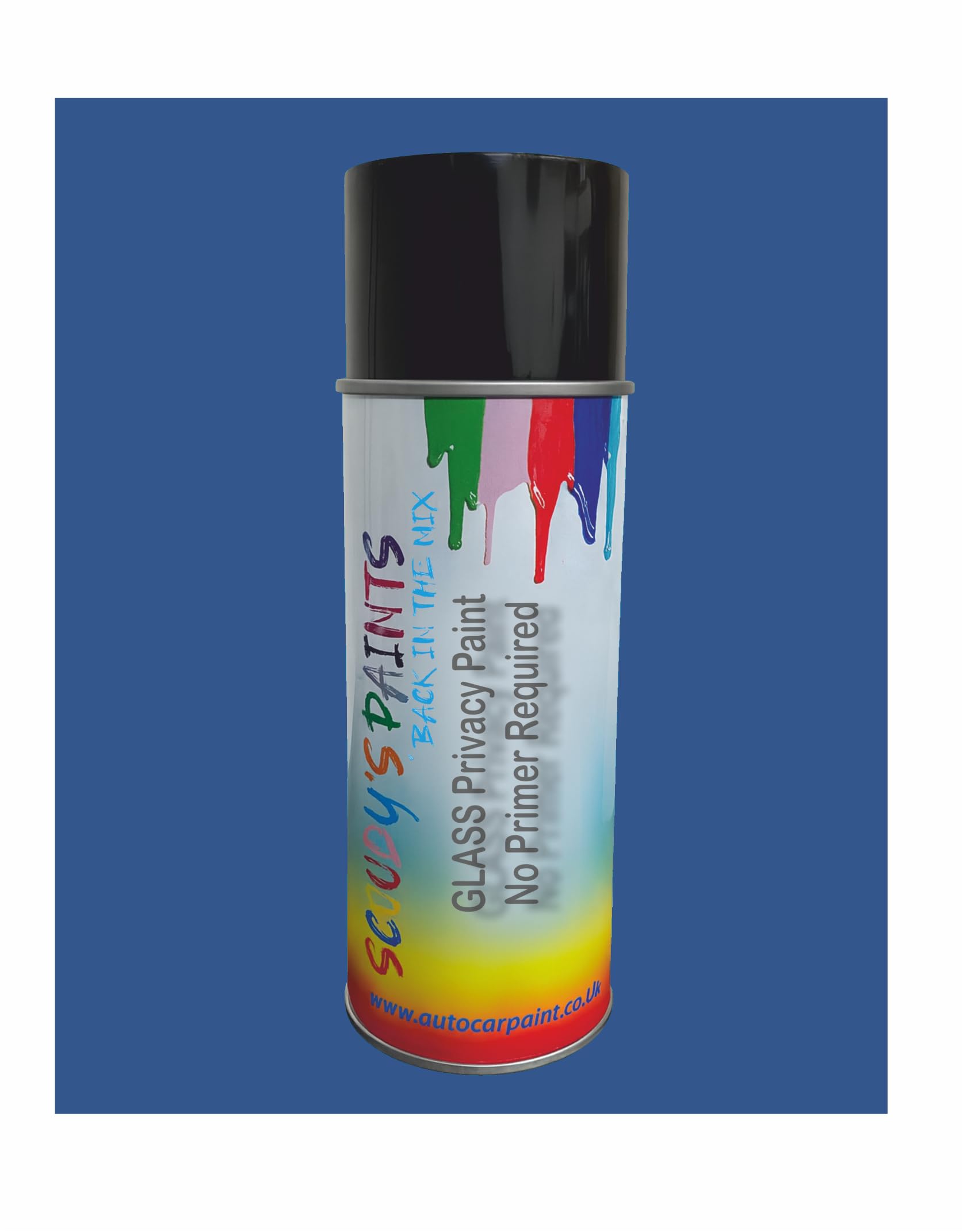 SCOOBYS PAINTS BACK IN THE MIX Security Paint Glass Privacy Window Paint, Quick-Drying High Adhesion Acrylic, No Primer Required, Direct Application, Multiple Colours Available (Blue For You)