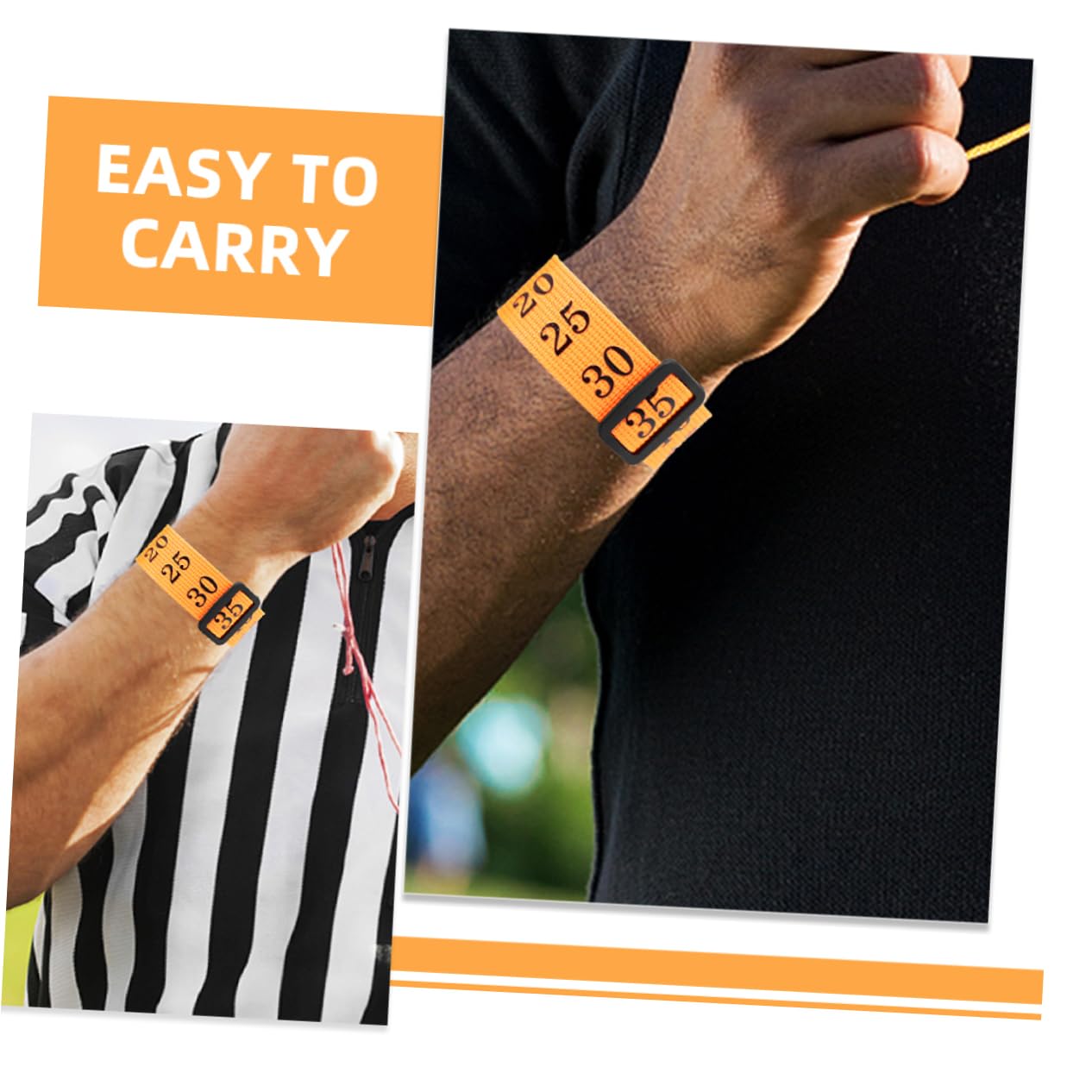 INOOMP Football Gear Referee Chain Clip Numbered Wrist Chain Clip Official Equipment Referee Accessories