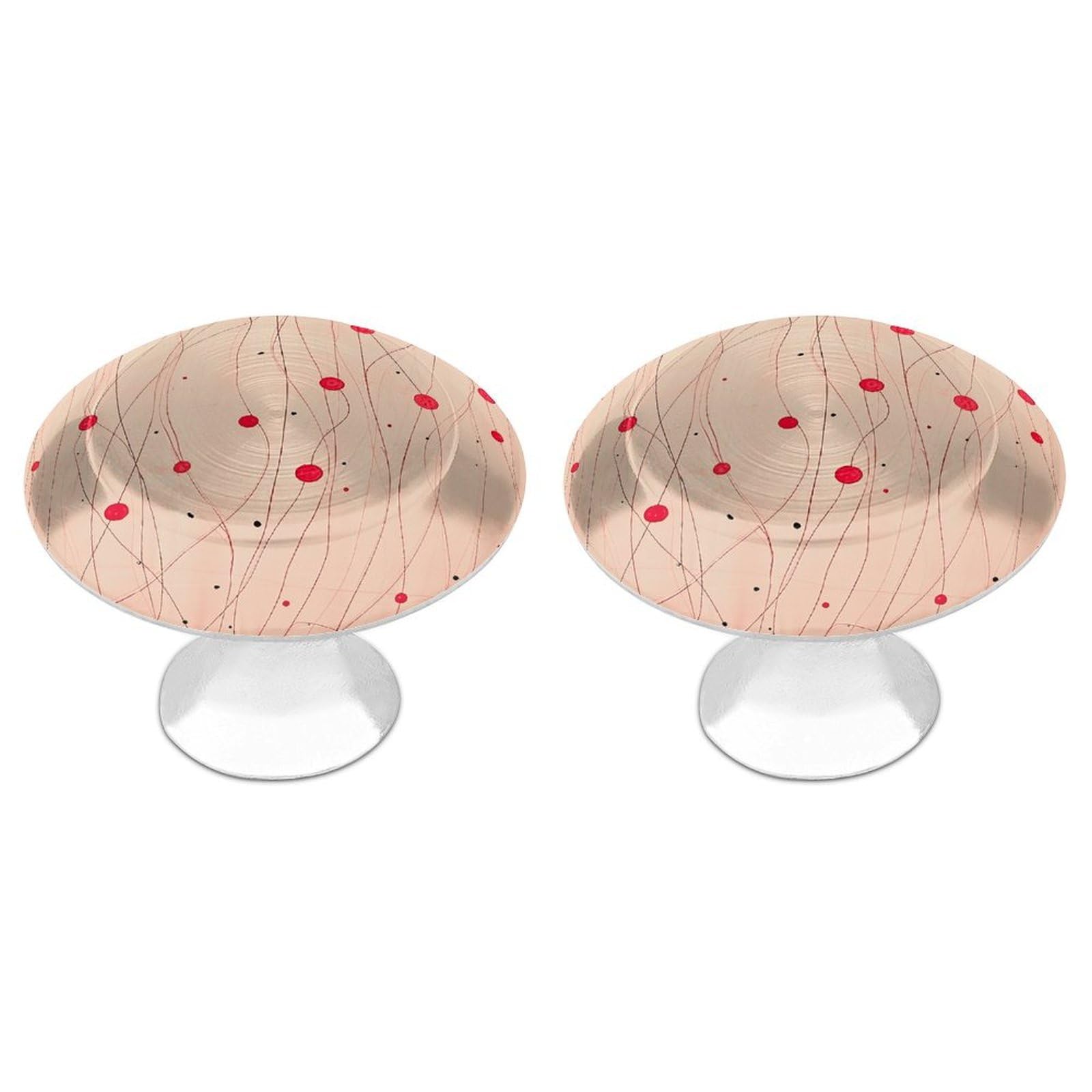 NTVOWPZO Cabinet Handles Round Drawer Pulls Light Peach Pattern Dresser Knobs for Cabinets and Drawers Handle for Bathroom Cupboard Drawers Cabinet Pulls for Kitchen Door