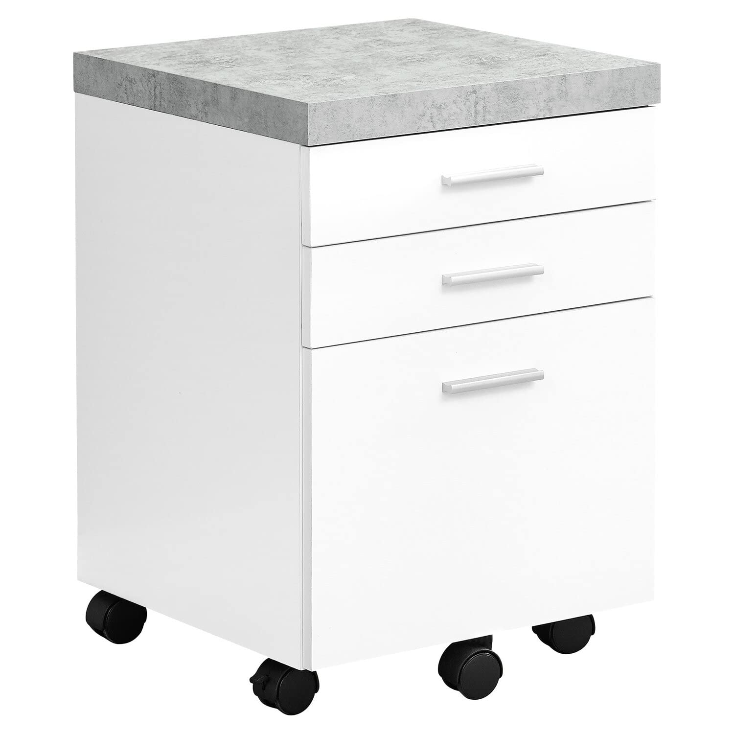 Monarch Specialties 3 Drawer File Filing (White) for