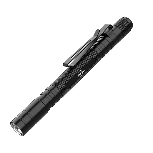 ELFGO 270 Lumens LED Pen Light, Zoomable Penlight Flashlight, Pocket Size Clip Flashlight Small Mini Handheld Slim Flashlight for Nurse, Medical, Inspection, Repair, Engineer, Doctor