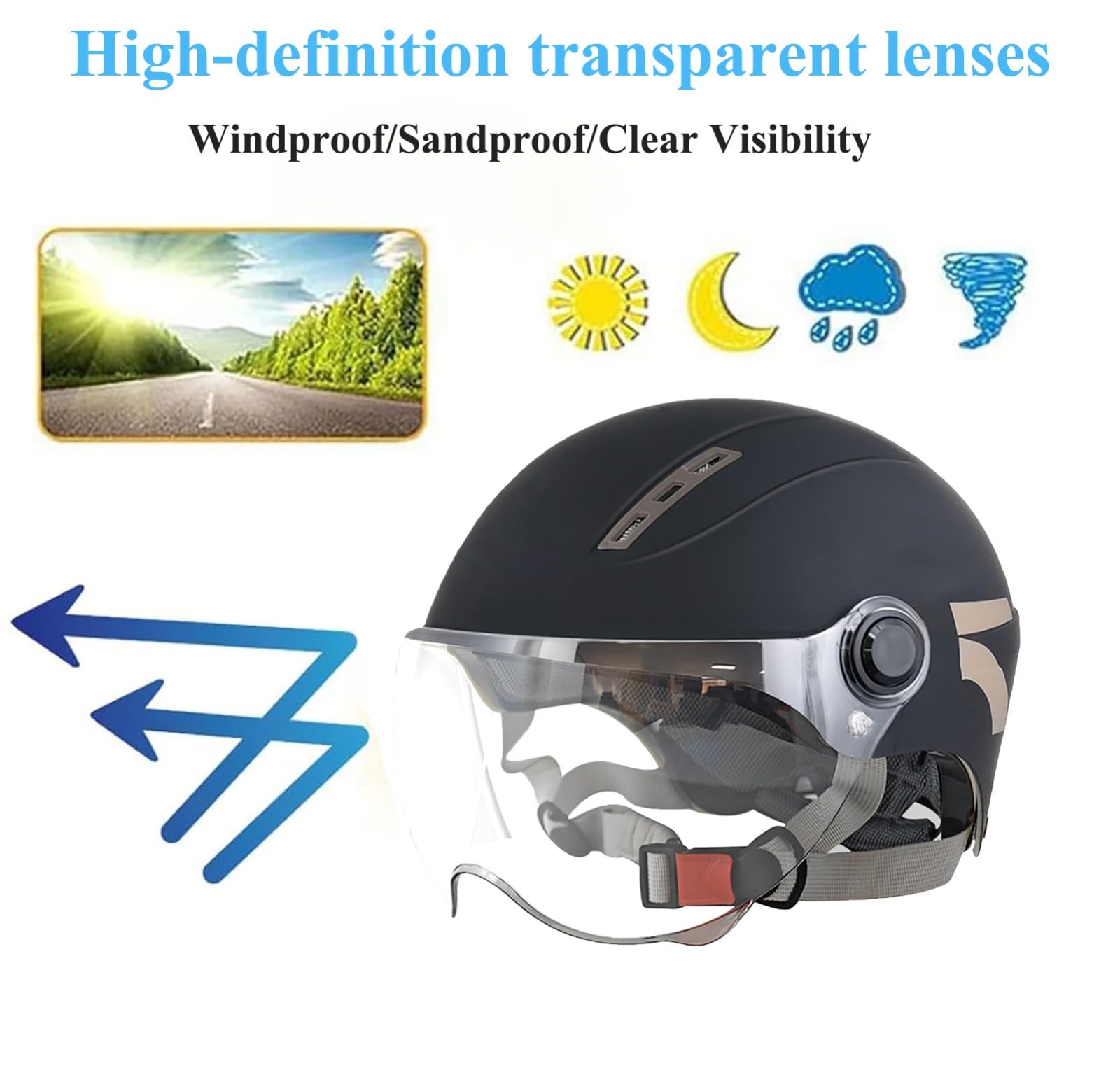 Casco Integrale Per Uomo E Donna, Casco Per Bici Elettrica Con Visiera, Omologato ECE/DOT, Casco Jet Per Moto, Scooter E Ciclomotori, Per Tutte Le Stagioni