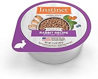 Vista 2 de Instinct Receta picada sin granos con conejo real, comida húmeda natural para gatos, tazas de 3.5 onzas (caja de 12)