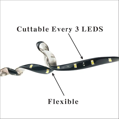 Miniatura 5 de 20 tiras de luces LED 5050 15SMD de 12 pulgadas (11.8 in) para automóvil, motor, bicicleta, barco, decoración de luces LED interiores y exteriores,