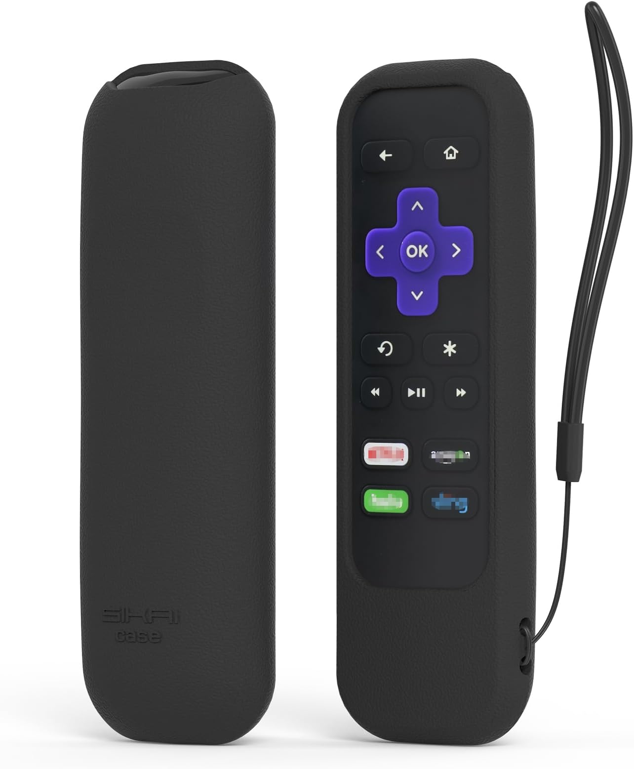 Protective Case for Roku Express HD/Express+,Roku 2 (4210R),Roku LT,Premiere,RC83,Streaming Stick RC41,3800RT,TCL TV R655 Remote Case Light Weight (Anti Slip) Shock Proof Silicone Remote Cover(Black)