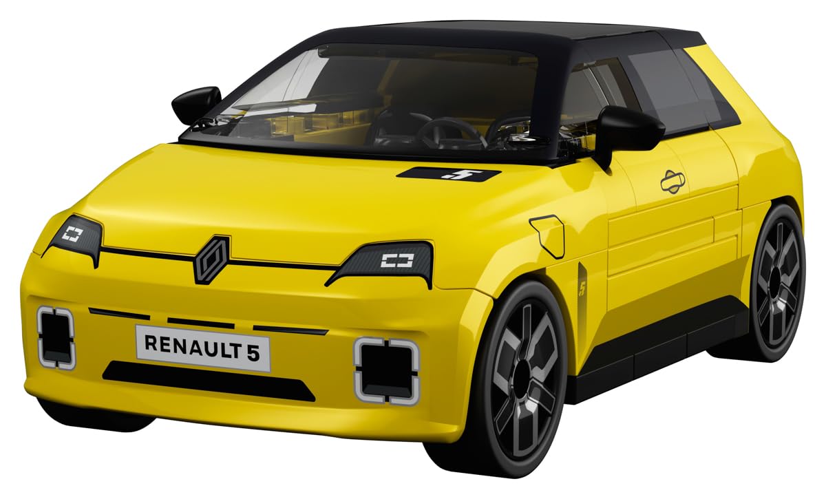 COBI-24673 Renault 5 E-Tech Yellow Car Building Brick Model 78pcs