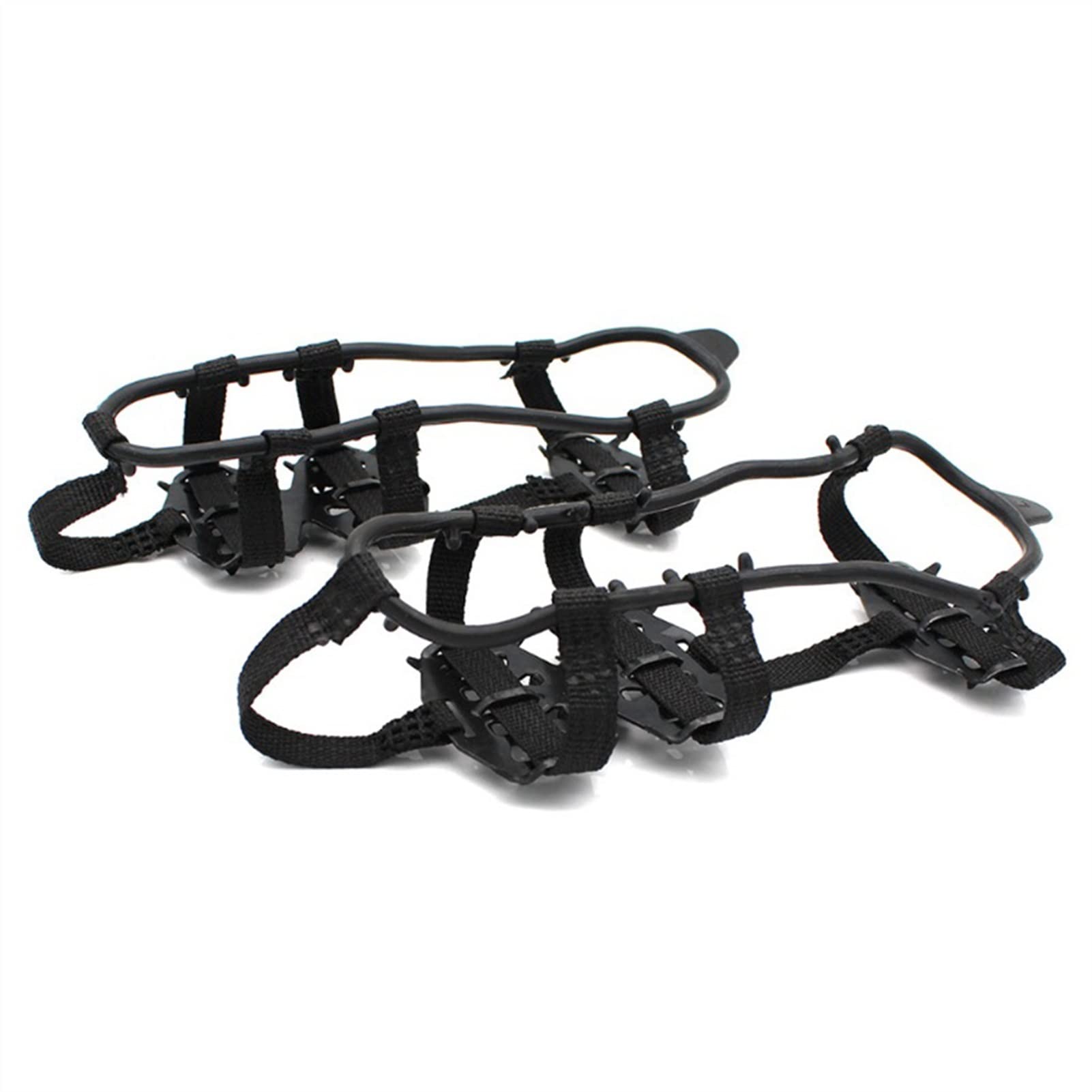 2 stücke 24 zähne eisgreifer Anti-rutschschuhe Spike Griffe sklee Winter Outdoor Klettern Schnee über Schuhe deckt strampons schwarz 678 (Color : M)