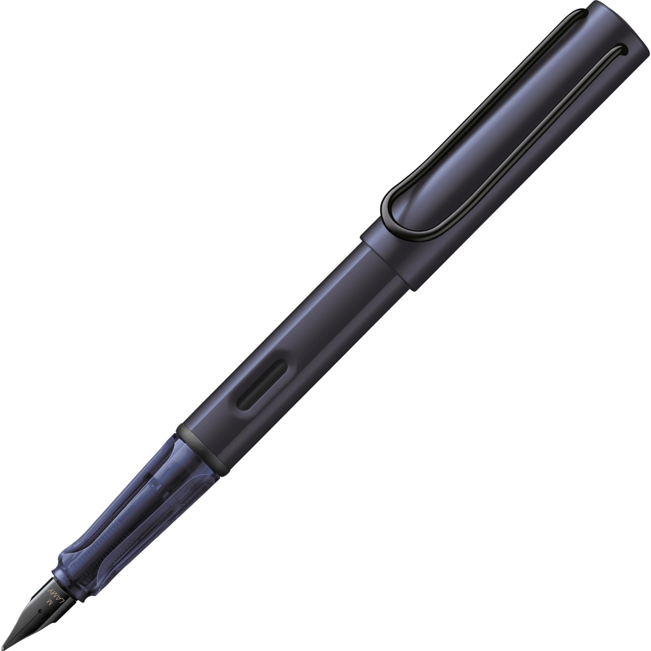 LAMY AL-star dark dusk - Fountain Pen with ergonomic grip & polished steel nib in size F - lightweight aluminum body - including LAMY T 10 blue