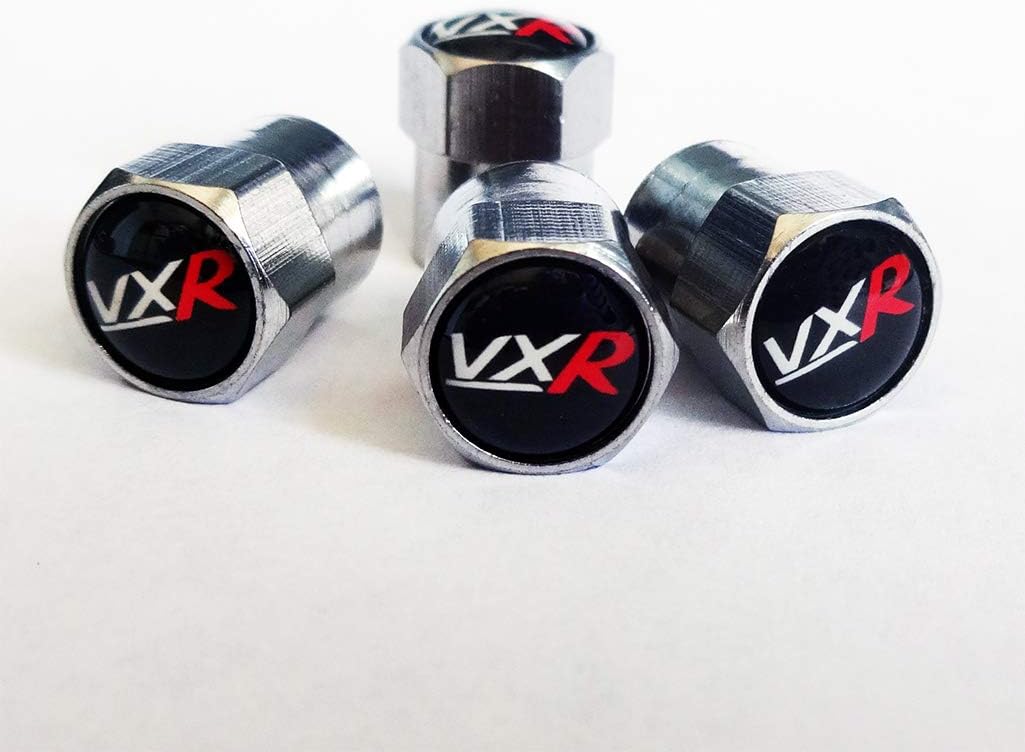 Silver 'VXR' Wheel Valve Dust Caps. (R) Corsa Astra Insignia Meriva