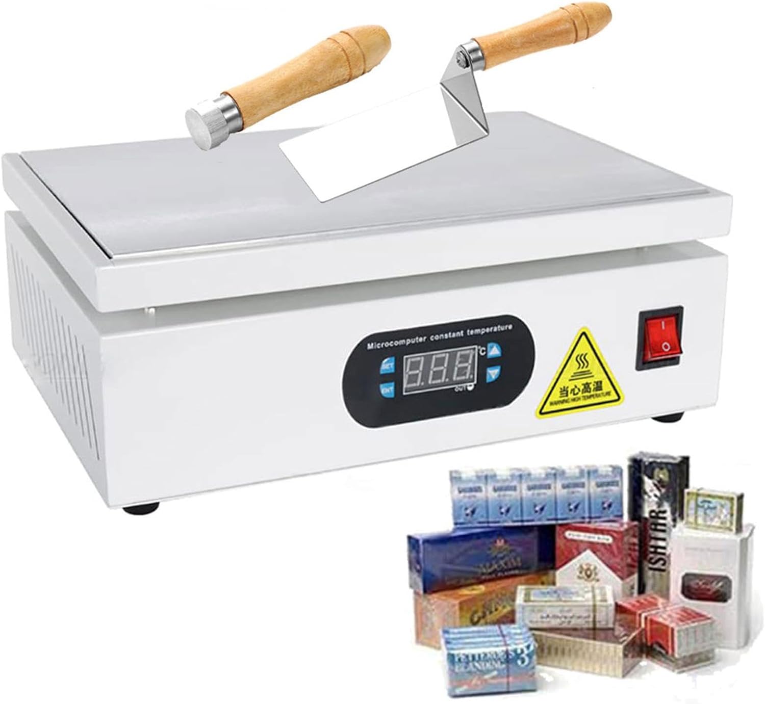 Cellophane Wrapping Machine,Desktop Heating Sealing Machine Manual Cellophane Overwrapping Packaging Machines,for Cigarette,Cosmetics,Poker Box,PVC Heat Sealer Film