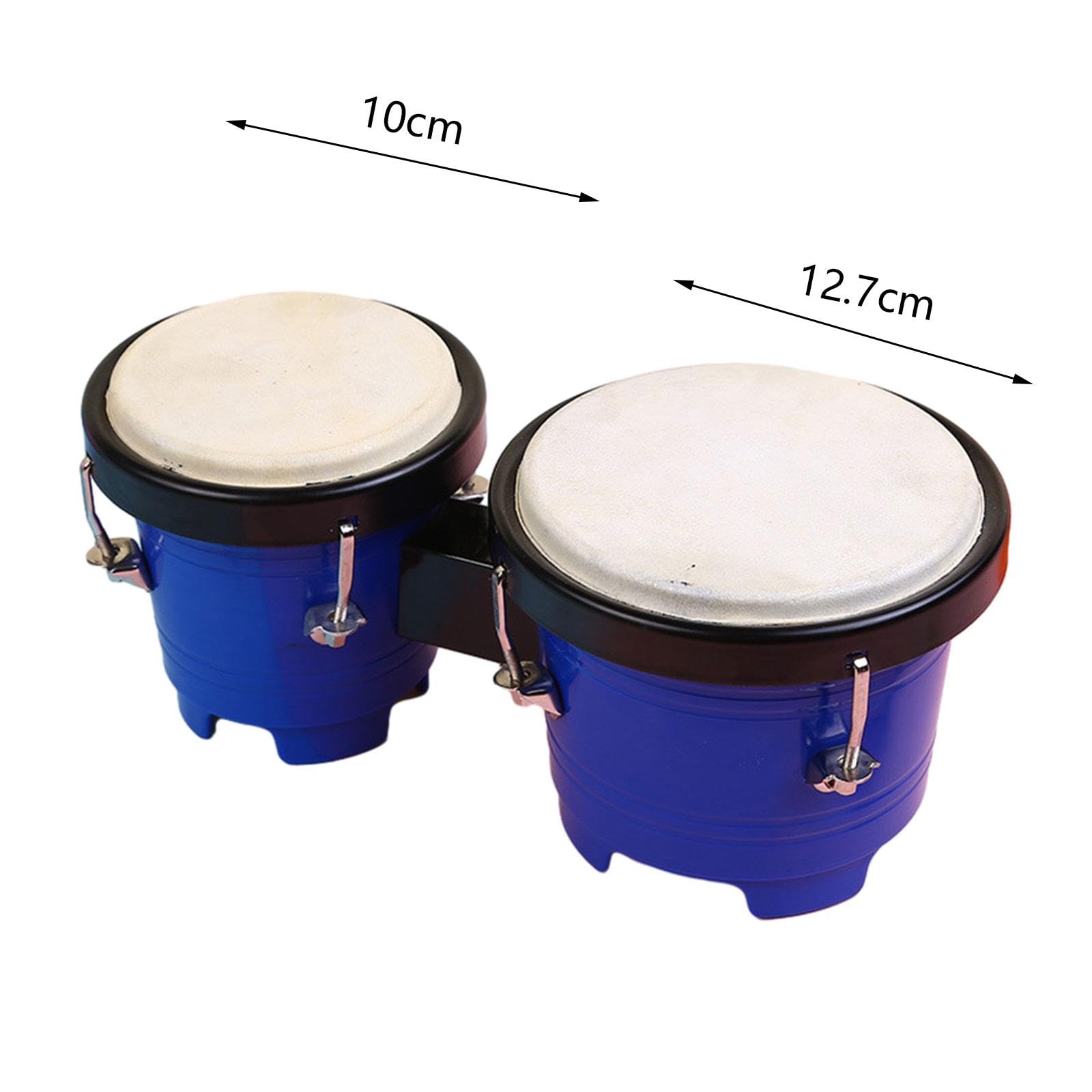 Bongo Drum set als Percussion Instrument für Kinder Rhythmusspielzeug Lernspielzeug Und Musikalisches Kinderspielzeug aus Widerstandsfähigem Material, Dunkelblau