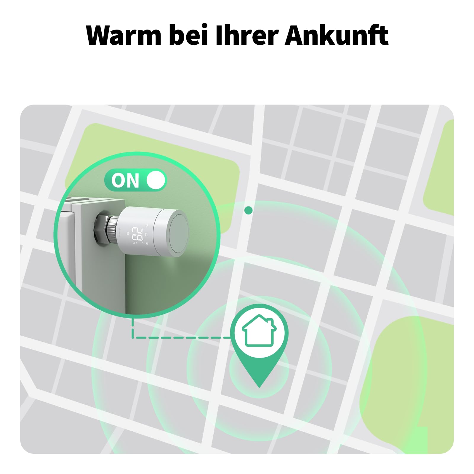 Aqara Smartes Heizkörperthermostat W600, Matter, Thread/Zigbee Thermostat, Energiesparen, Sprachsteuerung,Geofencing, Kompatibel mit Apple Homekit, Home Assistant, Alexa und Google