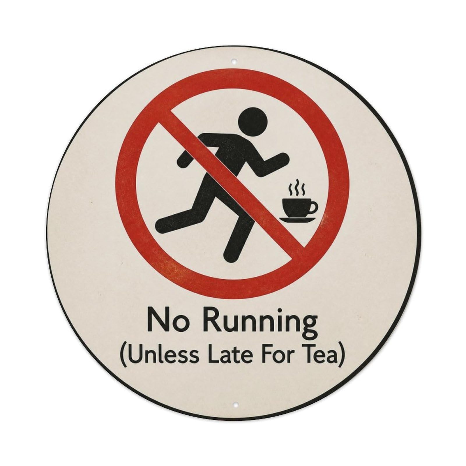 Olyhtr 8X8inch Classic Style Tea Humor Social Satire British Heritage Typography Metal Tin Sign