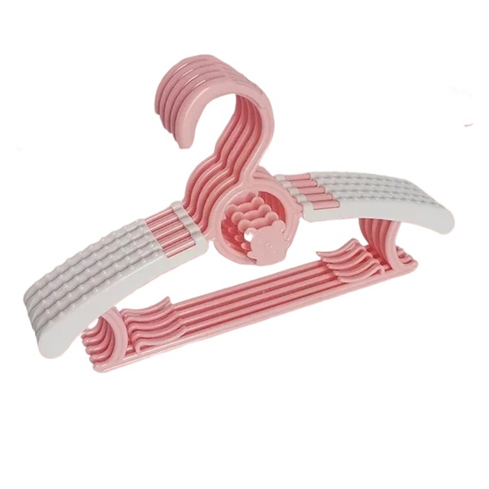 KFGISD, Coats Rack Non-slip Clothes Hanger Adjustable Storage Hangers Cute Clothes Organizer Closet ，Hangers(Pink,10PCS)
