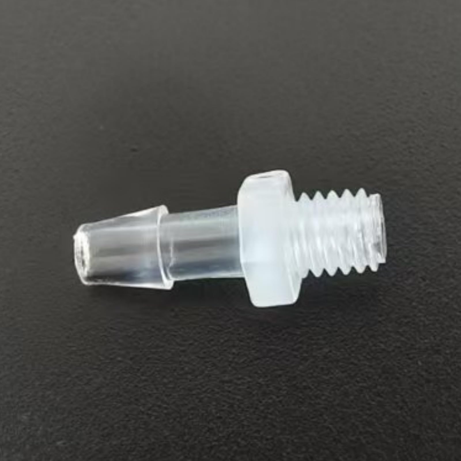 Accesorios de manguera de plástico – Adaptador de rosca macho 10-32UNF para laboratorio y maquinaria de alimentos – 50 piezas reutilizables (2,4 mm 3/32 pulgadas)