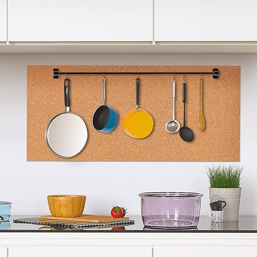 Miniatura 2 de Rollo de Tablero de Corcho Autoadhesivo, Tableros de Corcho de 18" de Grosor para Paredes, Rollo de Tablero de Corcho de 11.8"x47" para Oficina,