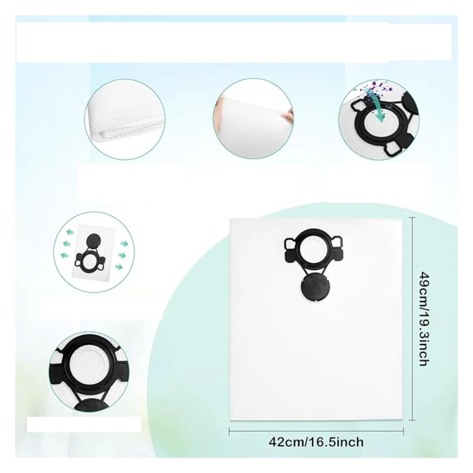 Bolsas De Aspiradora, Compatibles Con Makita, VC2000L VC2010L VC2012L VC2511L VC2512L VC3011L, Bolsas Para Polvo, Compatibles Con Alto,Aero20 21 25 26 31(6 PCS)