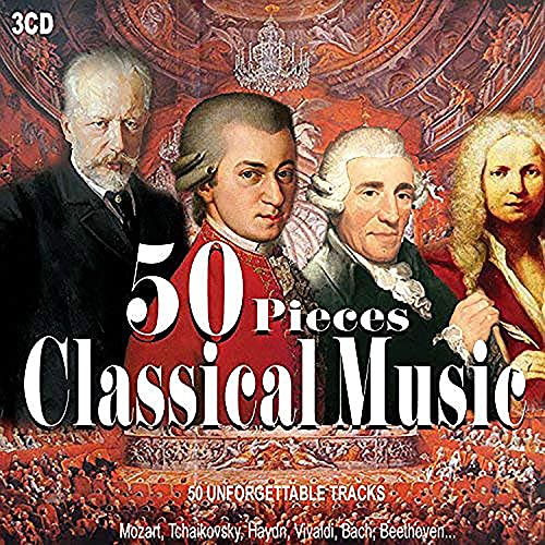 3CD 50 Pieces Classical Music, Musica Classica, Beethoven, Vivaldi, Mozart, Nocturnes, Piano Sonata, Sinfonie