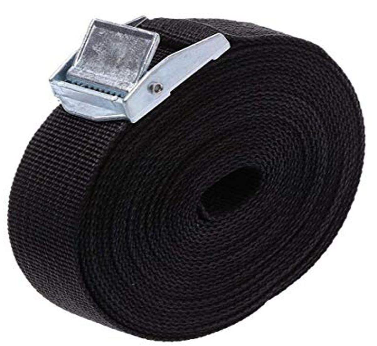 DIY Crafts 1mtr, Black+Buckle, Tie Down Strap Strong Ratchet Belt Luggage Bag Cargo Lashing with Metal Buckle Tape Rope Tied Pull Lu (1mtr, Black+Buckle)-image-32