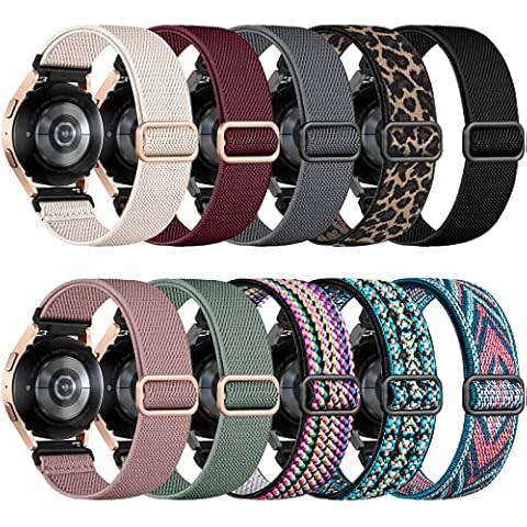 Ouwegaga Elastic Band Compatible with Samsung Watch 7 6 5 4 Bands 40mm 44mm, Galaxy Watch 5 Pro 45mm/Galaxy Watch 6 4 Classic 47mm 43mm 42mm 46mm/Watch FE/Active 2, 20mm Stretchy Nylon Sport Strap Cover