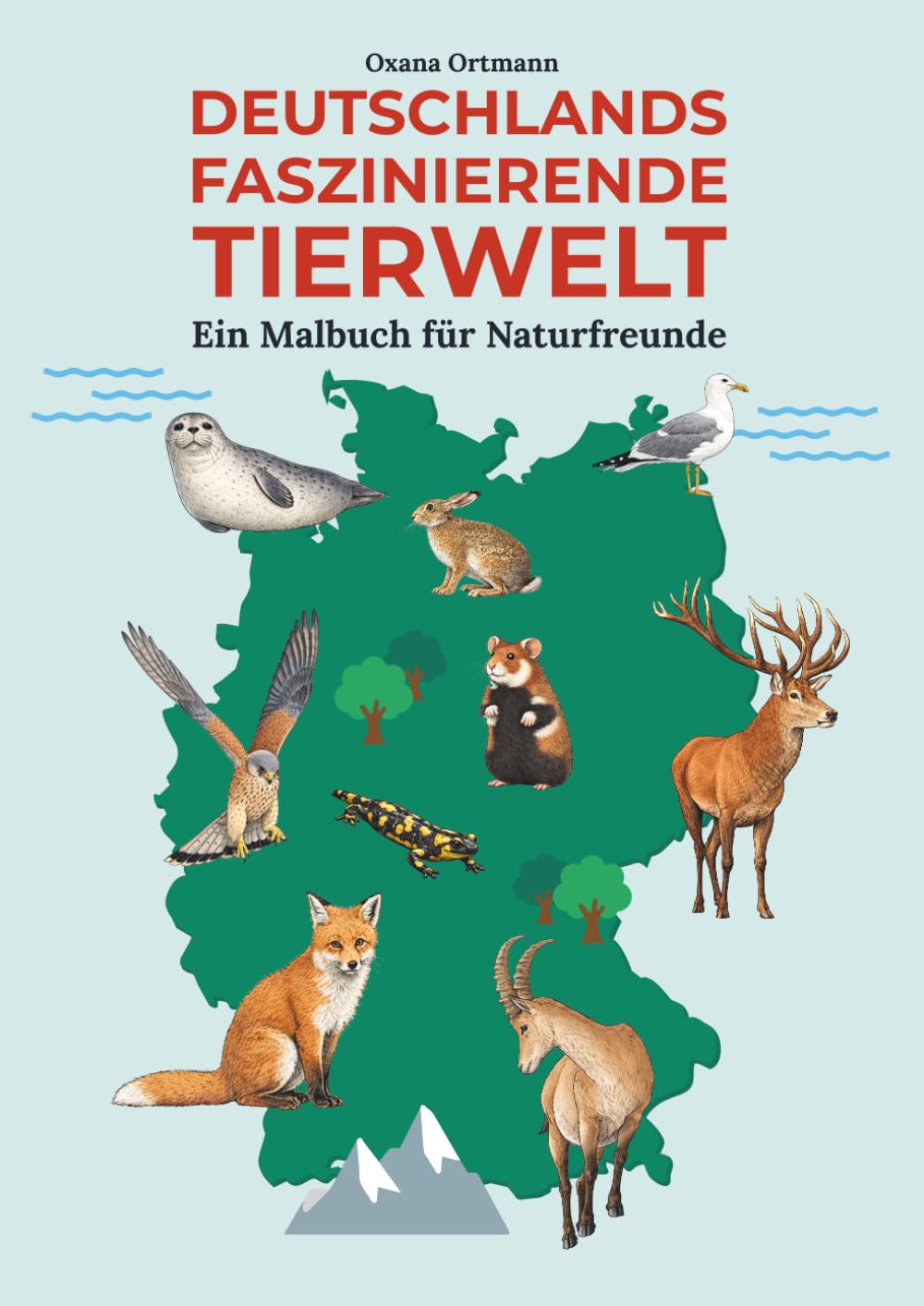 Deutschlands faszinierende Tierwelt: Ein Malbuch für Naturfreunde