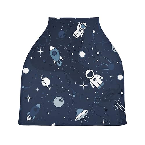 Miniatura 2 de Fundas de asiento de coche de astronauta de dibujos animados, bufanda de lactancia suave, transpirable, funda para cochecito infantil, regalos de