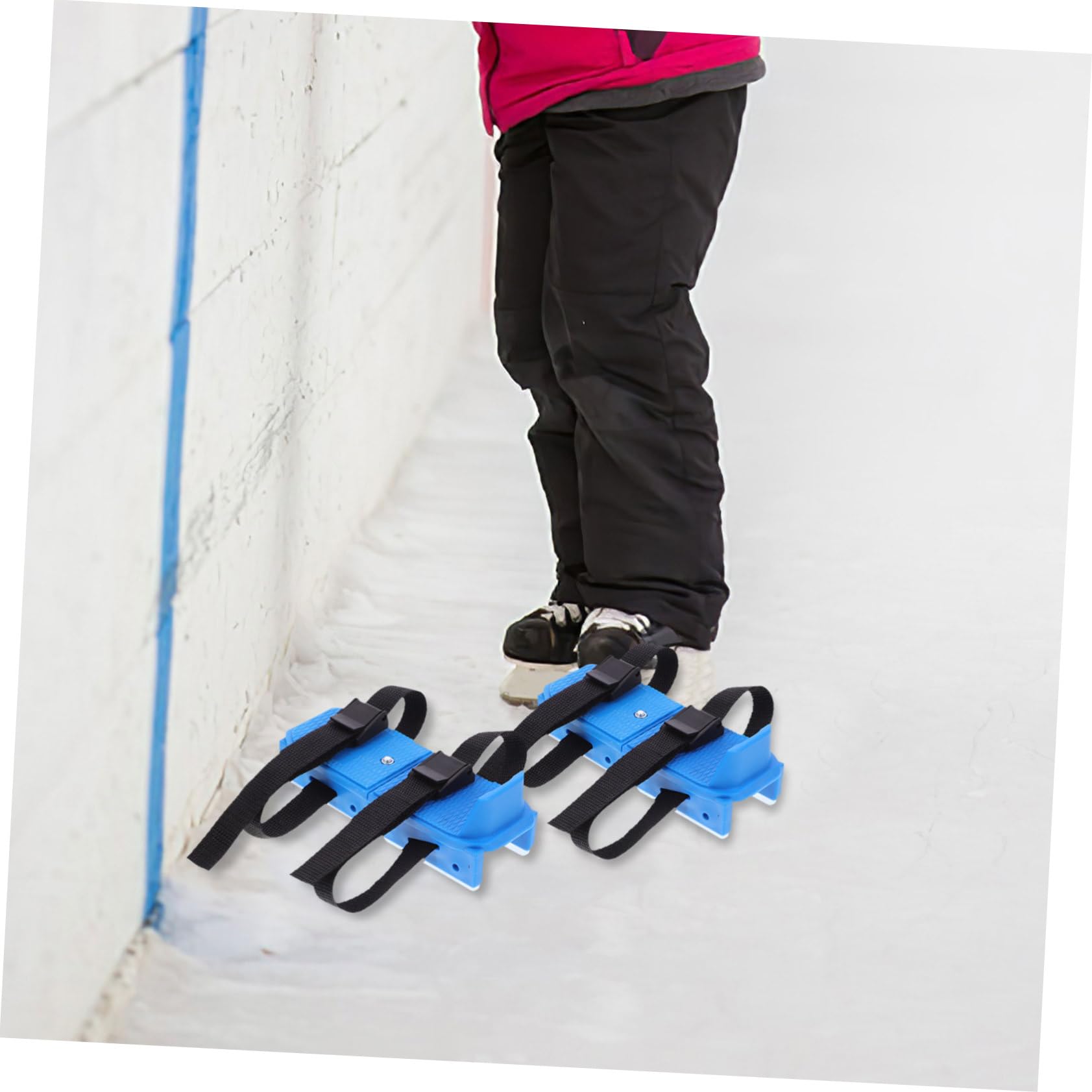 Abaodam Patines de Hielo de Doble Hoja Ajustables para Niños con Correas