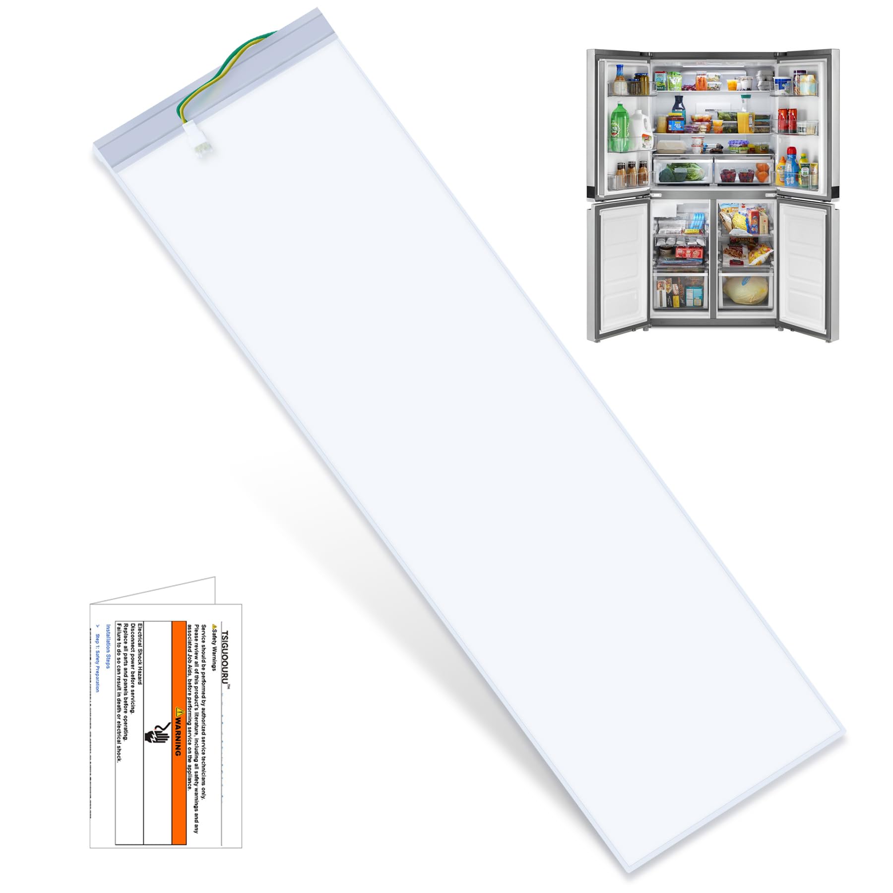 W11048980 Zestaw oświetlenia LED do lodówki W11470191 W11455230 W11032355 W11032353 Pasuje do lodówki Whirlpool WRQA59CNKZ KitchenAid KRQC506MPS00, 10 lat produkcji