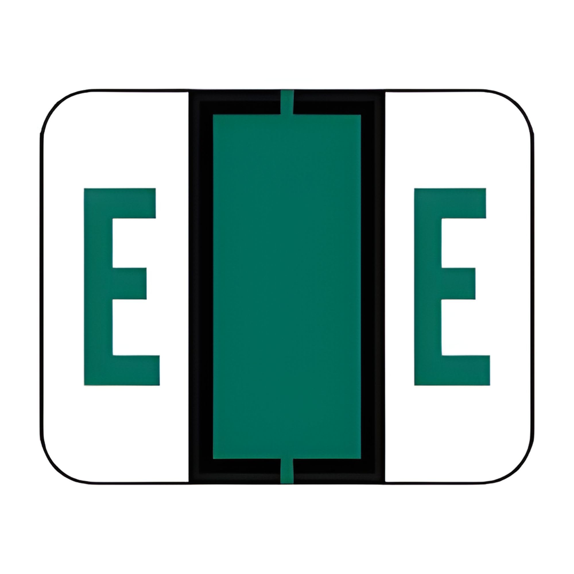 Doctor Stuff - File Folder Labels, Alphabet Letter E Stickers, Compatible with Smead BCCR/BCCS - TPAM Series Alpha Stickers Green, 1" x 1-1/4", 120
